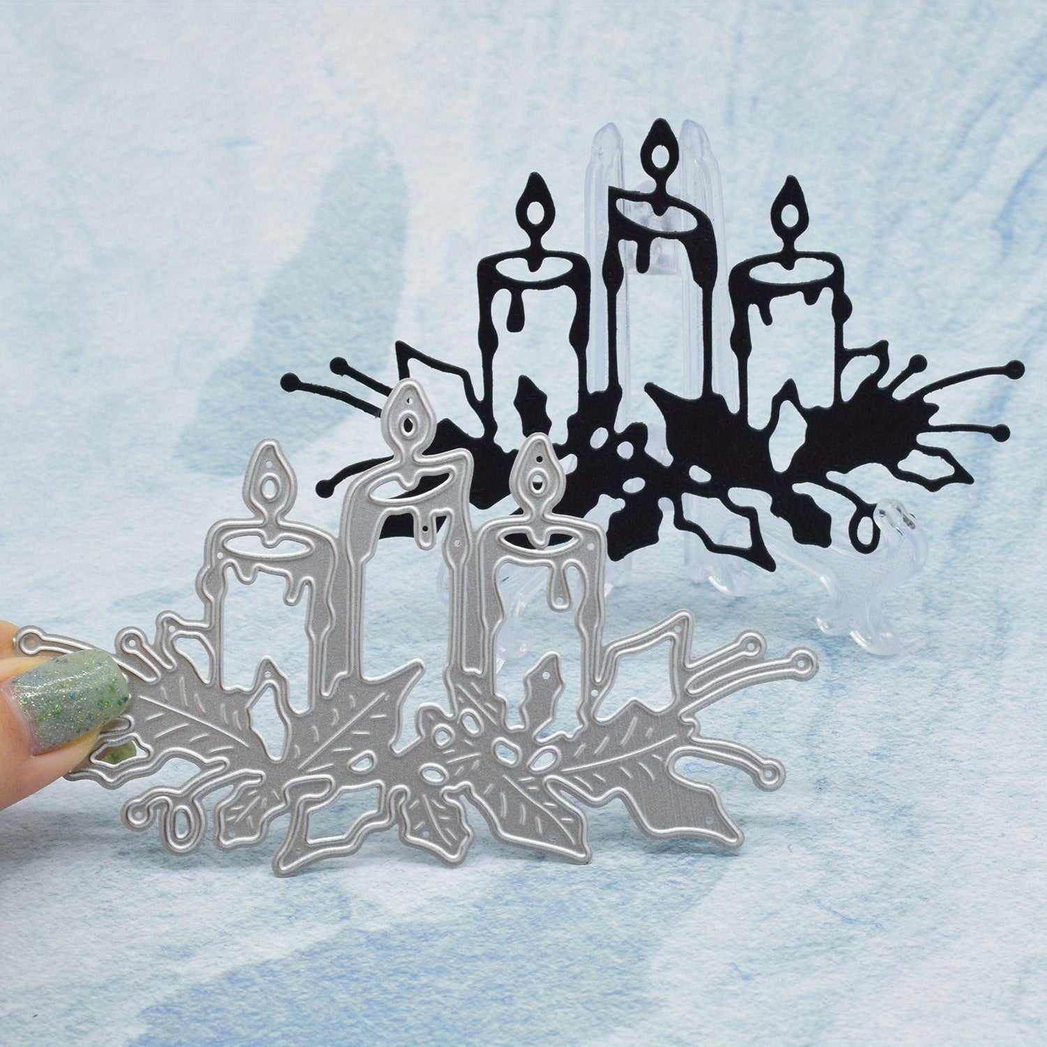 1pc Christmas Candles Metal Cutting Dies DIY Scrapbooking Album Card Craft