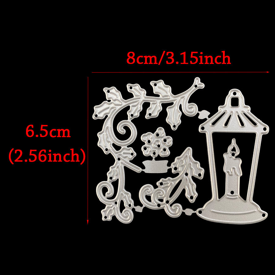 1pc Christmas Candles Metal Cutting Dies DIY Scrapbooking Album Card Craft