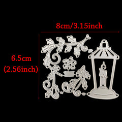 1pc Christmas Candles Metal Cutting Dies DIY Scrapbooking Album Card Craft