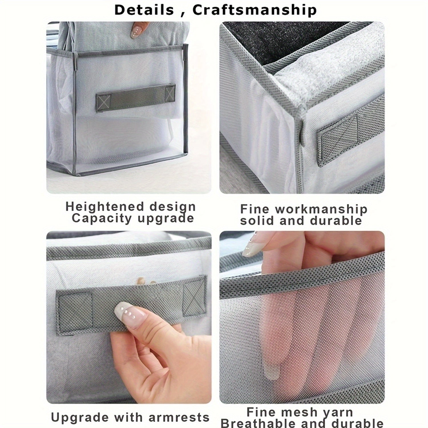 Wardrobe Clothes Organizer 7 9 Grids With Handle Closet Organizers And Storage