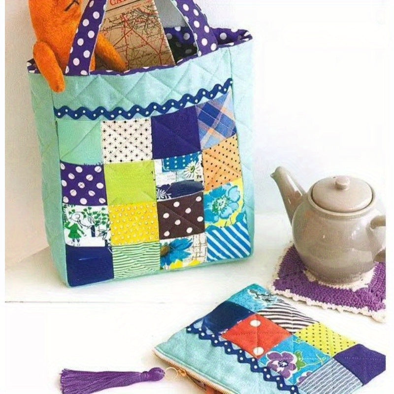 56pcs Silk Cotton Fabric Set for DIY Sewing Quilting Craft Patchwork