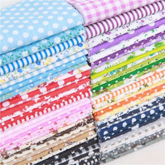 56pcs Silk Cotton Fabric Set for DIY Sewing Quilting Craft Patchwork