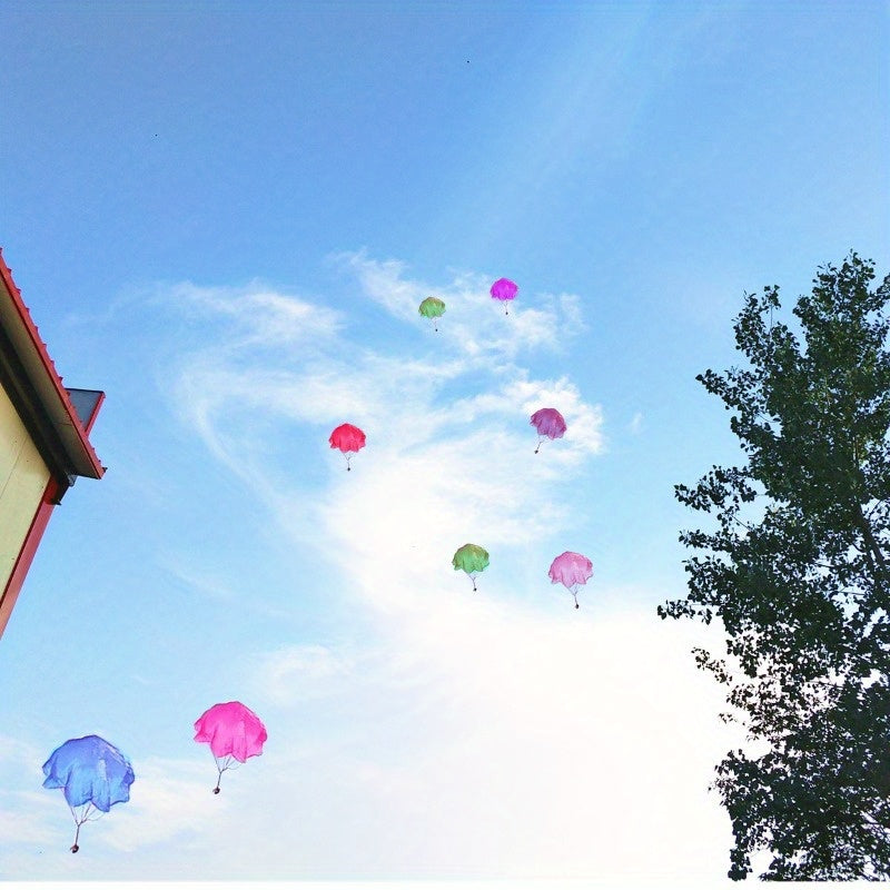 Rainbow Parachute for Hand Throwing - 12 Line Cartoon Umbrella