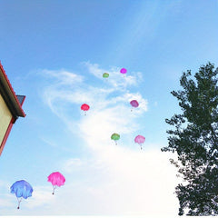 Rainbow Parachute for Hand Throwing - 12 Line Cartoon Umbrella