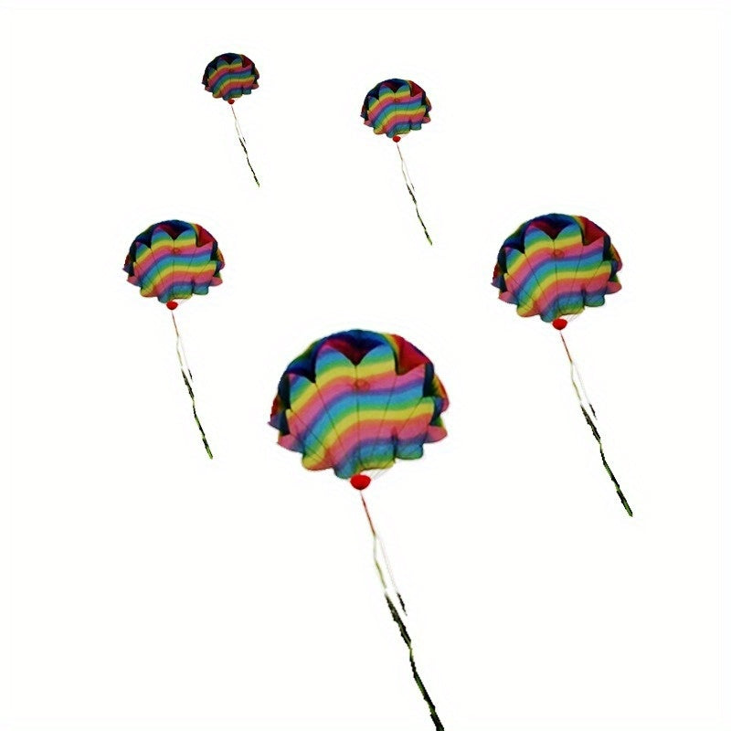 Rainbow Parachute for Hand Throwing - 12 Line Cartoon Umbrella