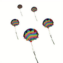 Rainbow Parachute for Hand Throwing - 12 Line Cartoon Umbrella