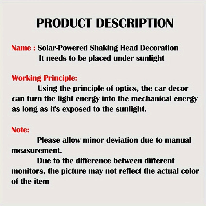 Christmas Car Ornament Solar Bobblehead Doll Gift Car Interior Supplies