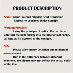 Christmas Car Ornament Solar Bobblehead Doll Gift Car Interior Supplies