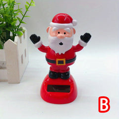 Christmas Car Ornament Solar Bobblehead Doll Gift Car Interior Supplies