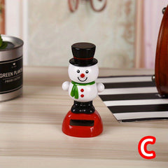 Christmas Car Ornament Solar Bobblehead Doll Gift Car Interior Supplies