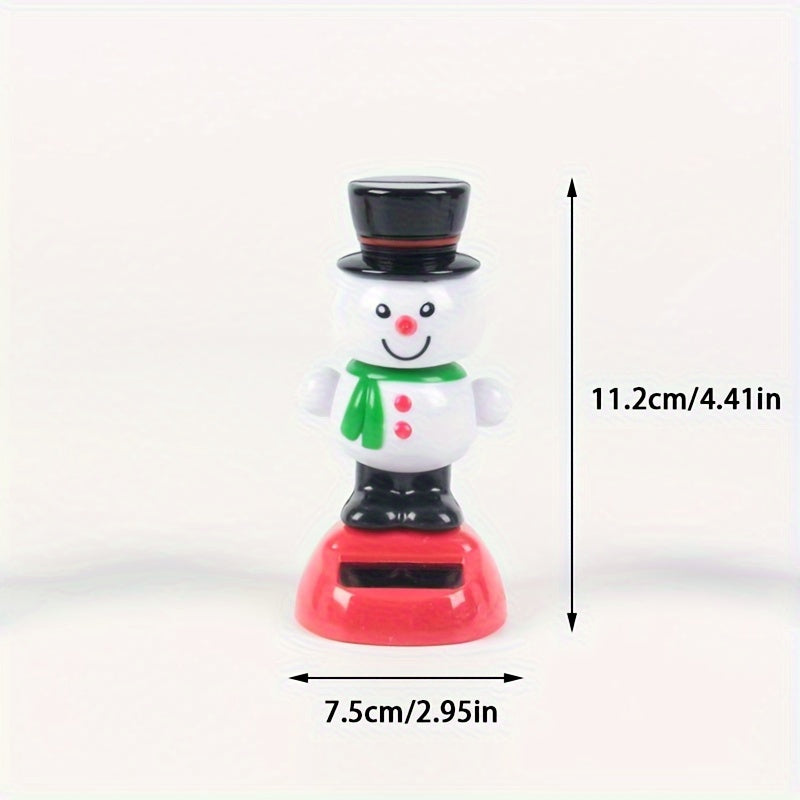 Christmas Car Ornament Solar Bobblehead Doll Gift Car Interior Supplies