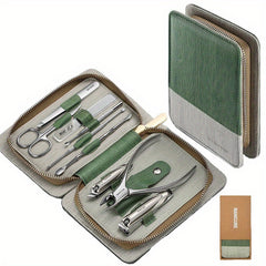 9pcs Nail Clippers Set Stainless Steel Professional Nail Cutting Tools