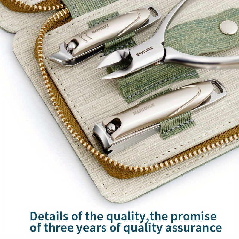 9pcs Nail Clippers Set Stainless Steel Professional Nail Cutting Tools