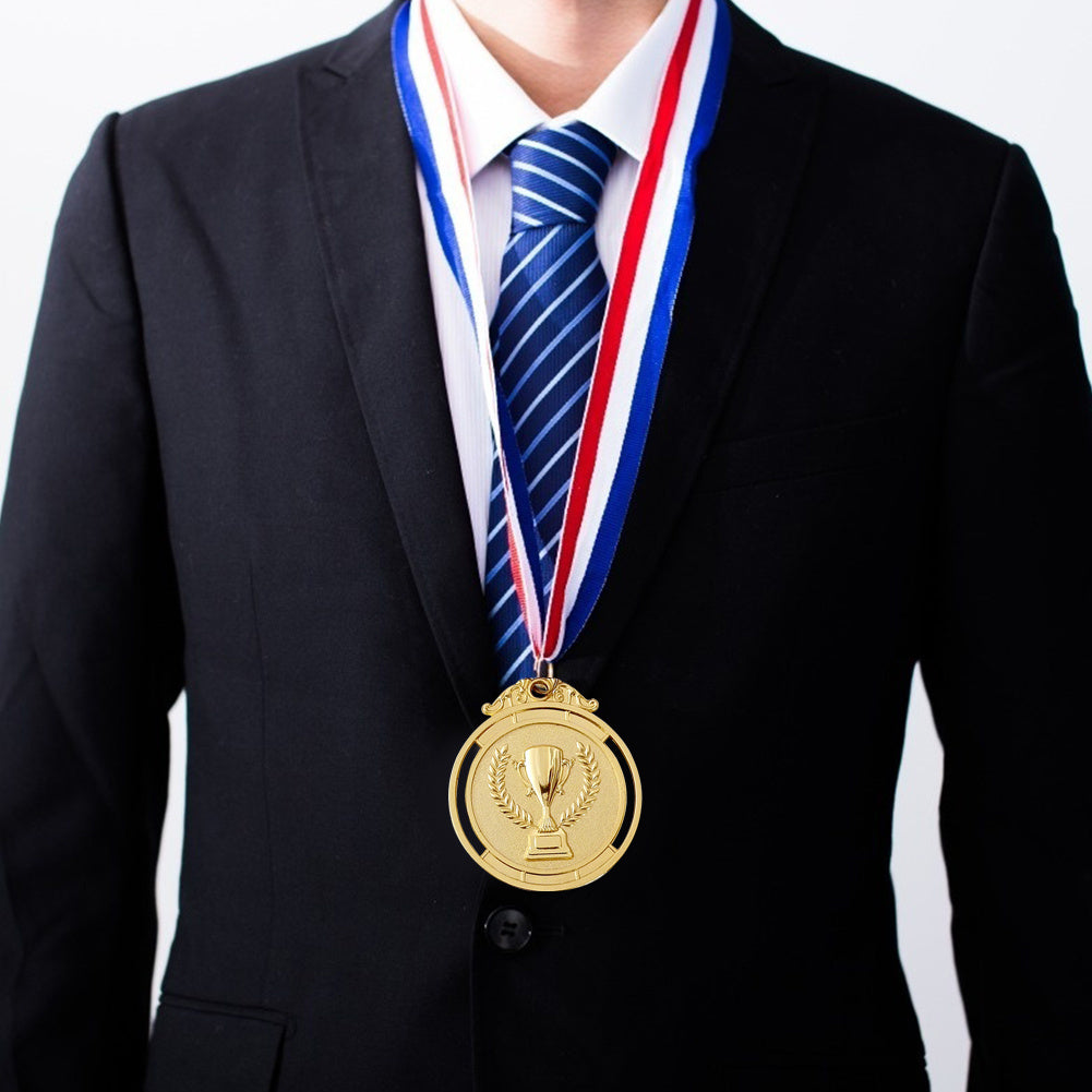 5 08 Cm 1st 2nd 3rd Prize Medal Round Golden Prize For Sports Meeting