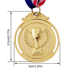 5 08 Cm 1st 2nd 3rd Prize Medal Round Golden Prize For Sports Meeting