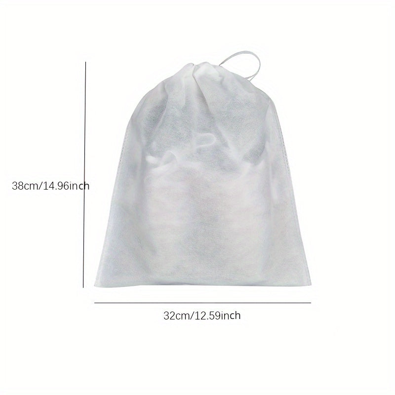 20pcs Portable Shoes Bag Non Woven Fabric Drawstring Shoes Storage Bag