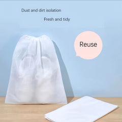 20pcs Portable Shoes Bag Non Woven Fabric Drawstring Shoes Storage Bag