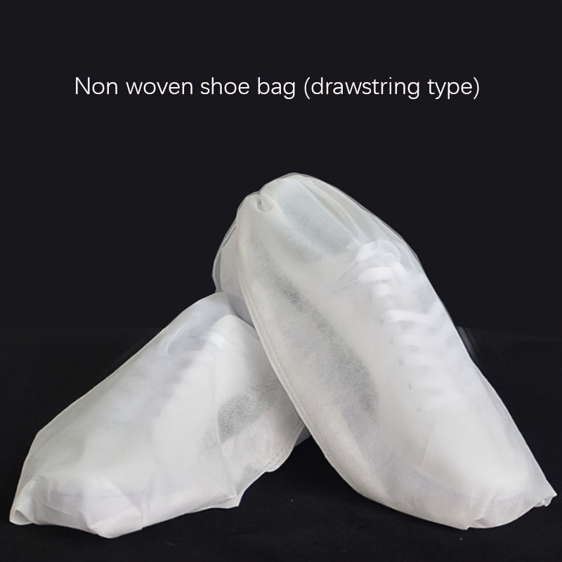 20pcs Portable Shoes Bag Non Woven Fabric Drawstring Shoes Storage Bag