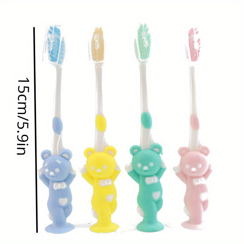4pcs Soft Bristled Toothbrushes for Kids Teeth Care