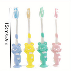 4pcs Soft Bristled Toothbrushes for Kids Teeth Care
