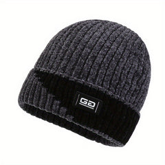 Men's Winter Fleece Hat Ear Protection Knitted Ski Cap