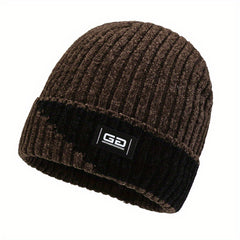 Men's Winter Fleece Hat Ear Protection Knitted Ski Cap