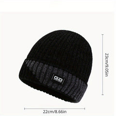 Men's Winter Fleece Hat Ear Protection Knitted Ski Cap