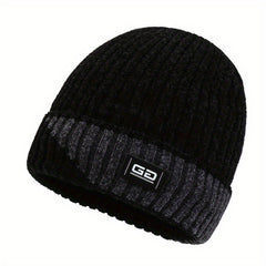 Men's Winter Fleece Hat Ear Protection Knitted Ski Cap