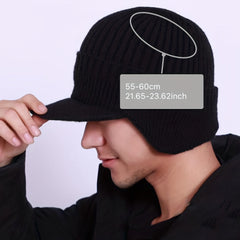 Men's Winter Knitted Velvet Thickened Hats