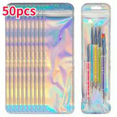 50pcs Small Long Plastic Bag Translucent Frosted Self sealing Bag 18 49 4