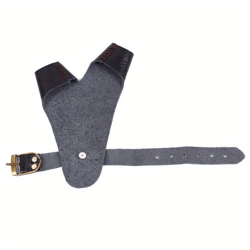 Leather Archery Glove Adjustable Strap Hand Guard Traditional Bow