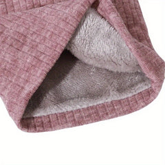 Plush Lined Neck Scarf for Autumn and Winter