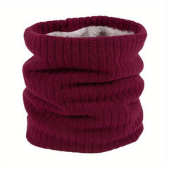 Plush Lined Neck Scarf for Autumn and Winter