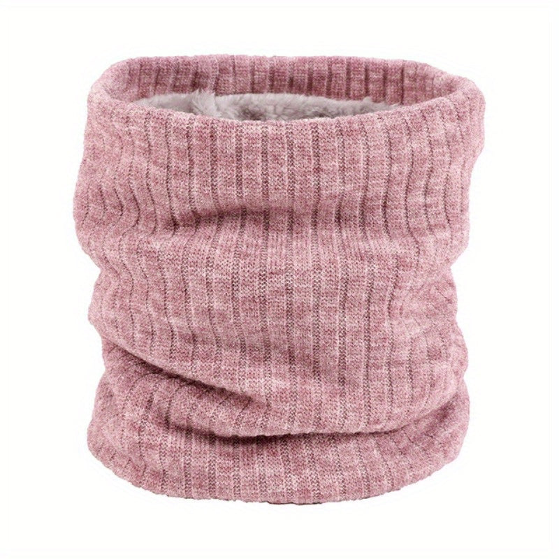 Plush Lined Neck Scarf for Autumn and Winter