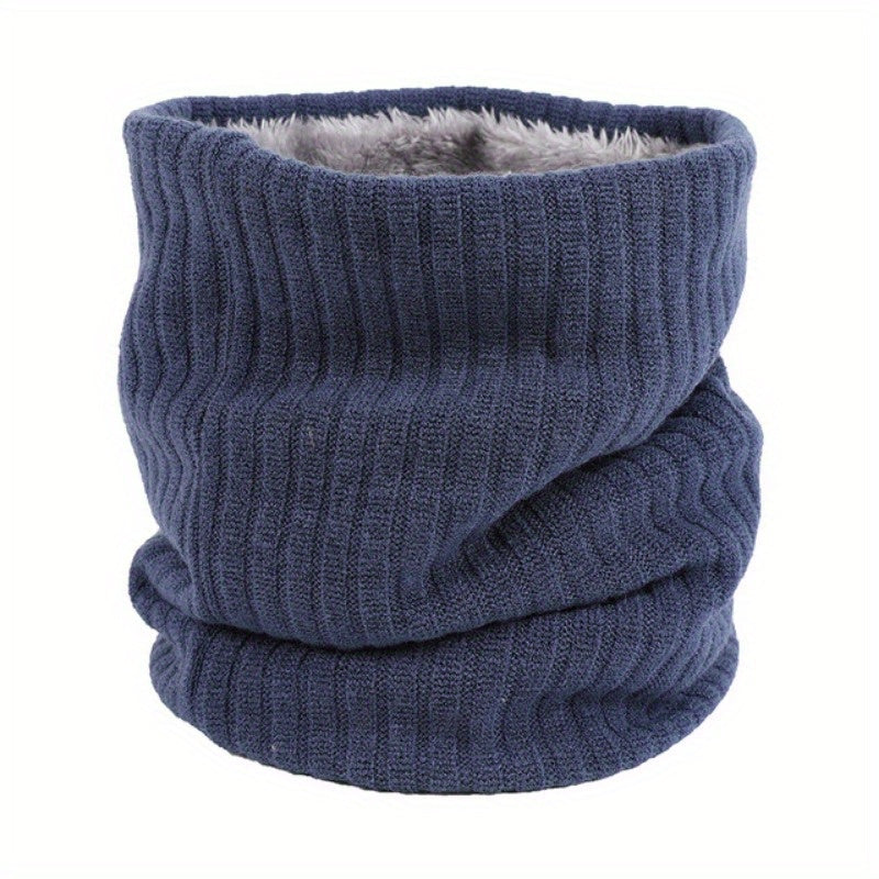 Plush Lined Neck Scarf for Autumn and Winter