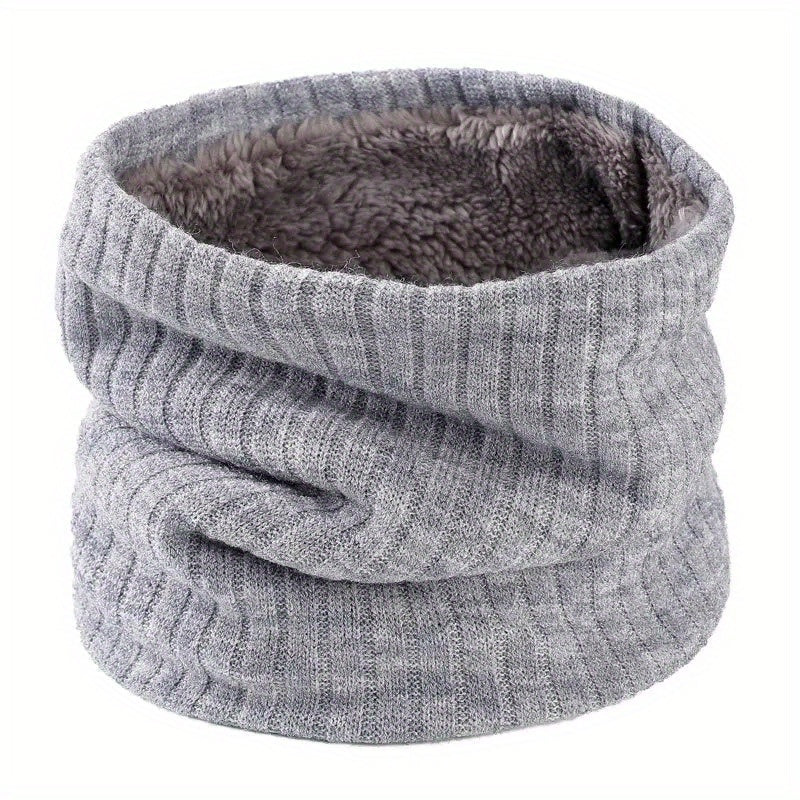 Plush Lined Neck Scarf for Autumn and Winter