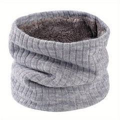 Plush Lined Neck Scarf for Autumn and Winter