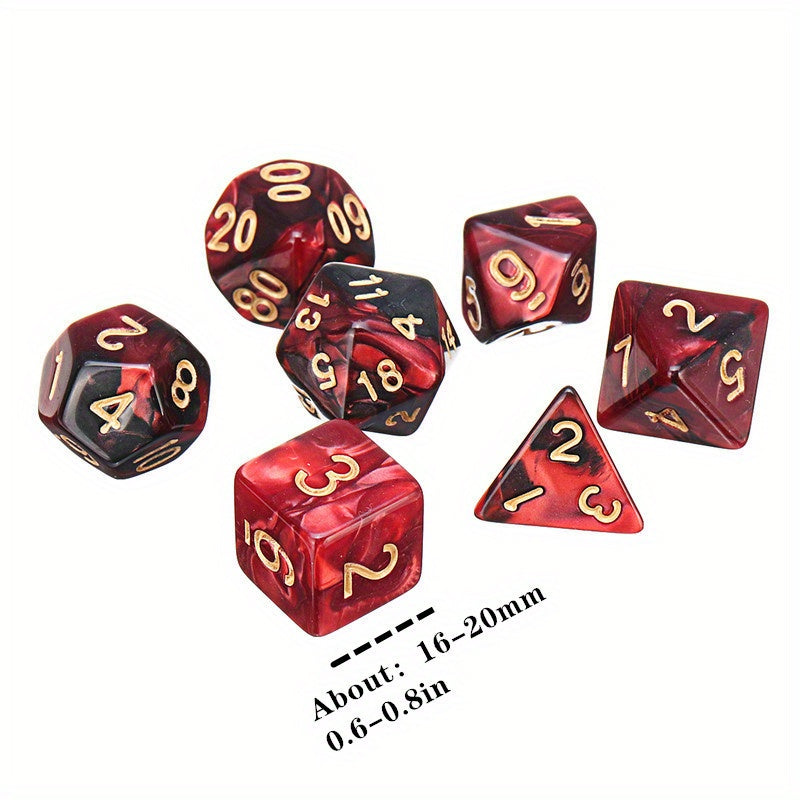 7pcs Dice Set D4 D20 Sided Dice For Board Game Home Games Party Games...
