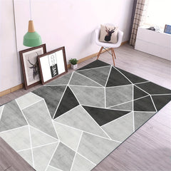 Large Modern Geometric Area Rug Soft Washable Waterproof Anti Slip Carpet