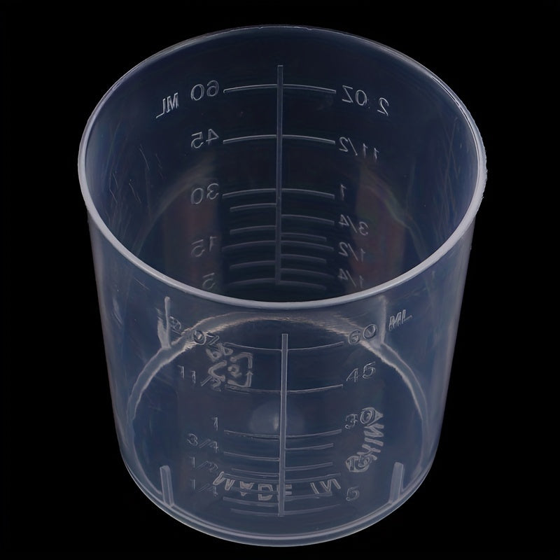 10pcs Clear 60ml Graduated Measuring Cup For Accurate Measurements