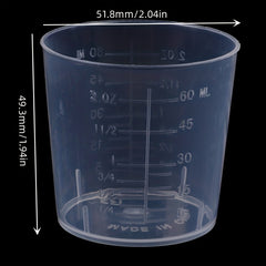 10pcs Clear 60ml Graduated Measuring Cup For Accurate Measurements