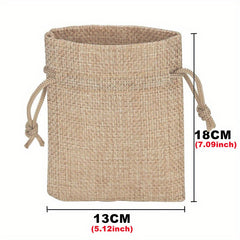 10pcs Drawstring Burlap Bag Jute Gift Bags DIY Wedding Favor Gift Bag Packaging