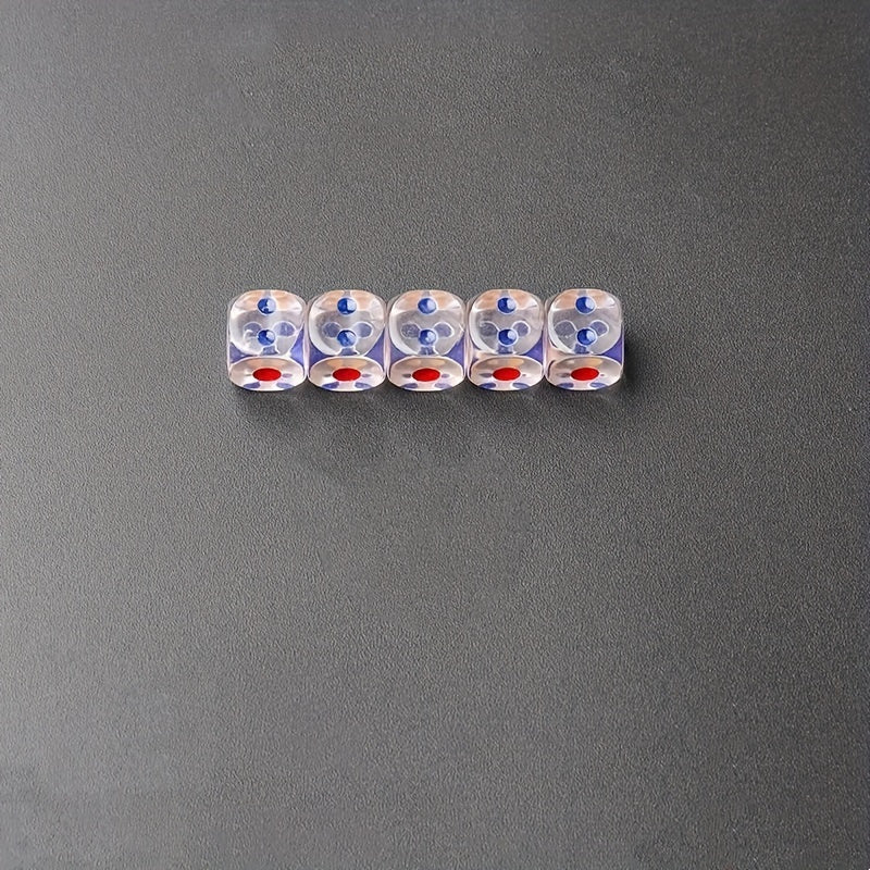 10pcs Transparent Colorful Dices Bar Screen Game Resin Dices