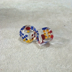10pcs Transparent Colorful Dices Bar Screen Game Resin Dices