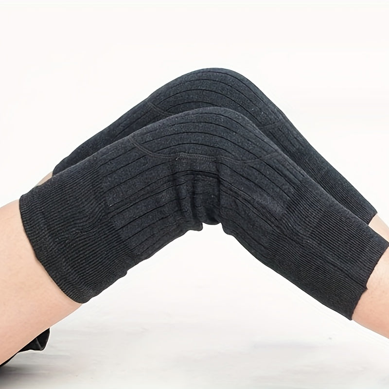 2pcs Warm Knee & Leg Guards Fleece for Men & Women Cold Leg Protection
