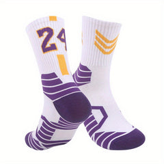 Men's Basketball Crew Socks Cotton Sweat-Absorbing Breathable Sport Socks