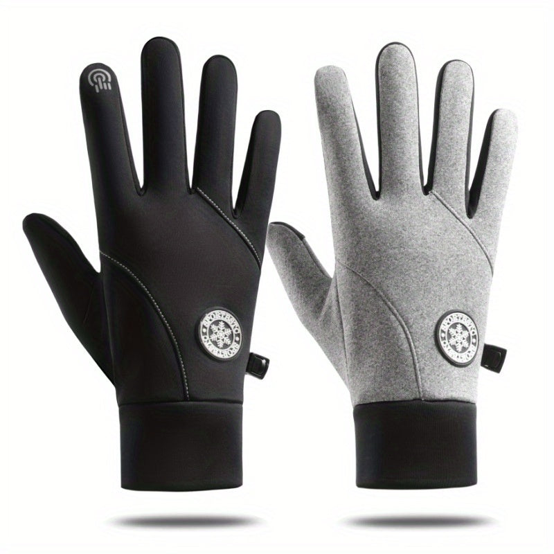 Winter Cycling Ski Gloves Fleece Lined Touch Screen Non Slip Waterproof Warm
