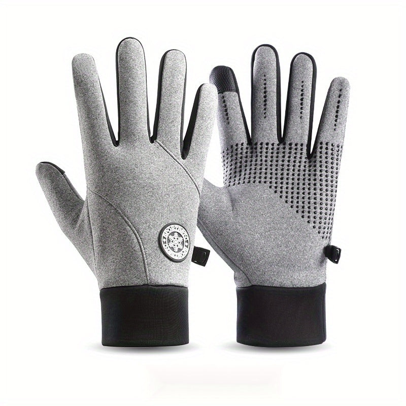 Winter Cycling Ski Gloves Fleece Lined Touch Screen Non Slip Waterproof Warm