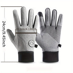 Winter Cycling Ski Gloves Fleece Lined Touch Screen Non Slip Waterproof Warm