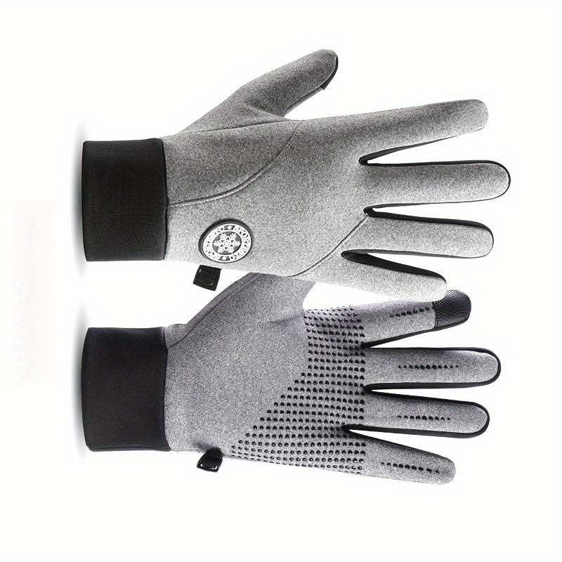 Winter Cycling Ski Gloves Fleece Lined Touch Screen Non Slip Waterproof Warm